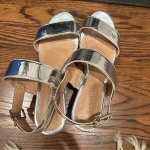 Raphaella Booz silver metallic platform sandals